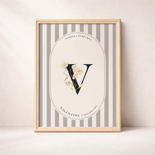 Geboortebloem Monogram